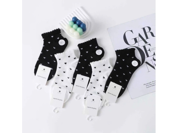 VỚ TRẮNG ĐEN TIM 005 - LỐC 10 ĐÔI